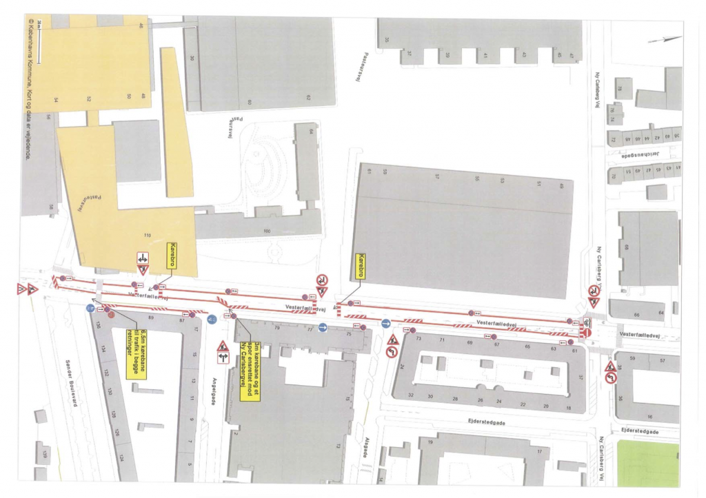 Trafikplan ifm. omlægning af Vesterfælledvej